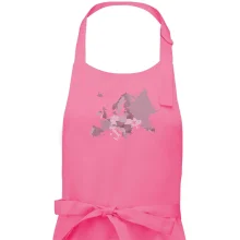 Mapa Evropy - srdce v Ukrajině