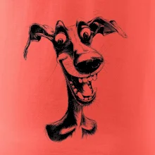 Černobílá karikatura chrt