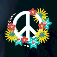 Peace symbol abstraktní