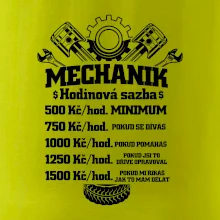 Mechanik - hodinová sazba