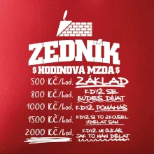 Hodinová mzda zedník