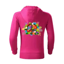 Peace symbol prorostlý květinami