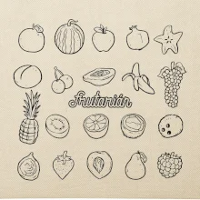 Frutarián ovoce ve čtverci