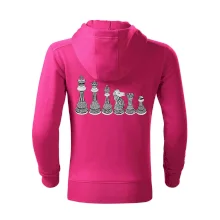 Šachové figurky v řadě - kreslené