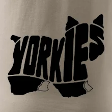 Jorkšírský teriér - Yorkie - Nápis v těle Jorkšírský teriér - Yorkie - Nápis v těle
