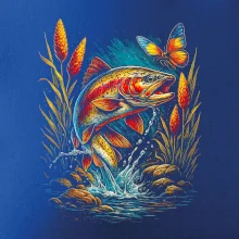 Obrázek pstruh a motýl