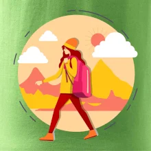 Barevný párový motiv na hory