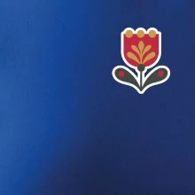 Folklor na prsu tulipán