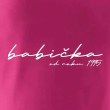 Psací nápis babička s ročníkem