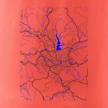 Jablonec nad Nisou - Mapa s vodními toky