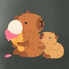 Kapybara se zmrzlinou