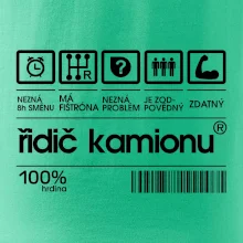 Čárový kód řidič kamionu Čárový kód řidič kamionu
