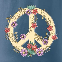 Peace symbol pískový