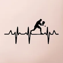 EKG stolní tenista stojící