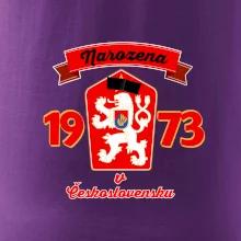 Narozena v Československu - Přelepený znak 1973