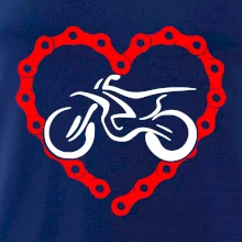 Moto srdce řetěz - enduro