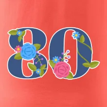 Květinové číslo kreslené - 80