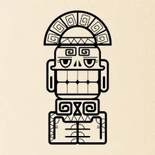 Mayové - socha se zuby