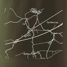 Černobílá mapa Cerhovice 267 61