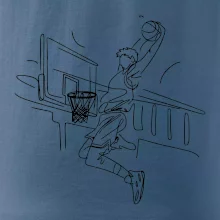 Basketbalista jedním tahem - výskok