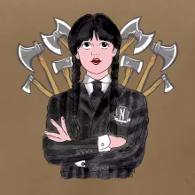 Sekery - holka v černém (Pecka design)