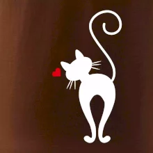 Zamilovaná kočka zezadu