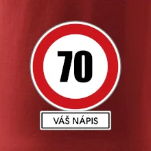 Dopravní značka - rychlost 70 - váš nápis