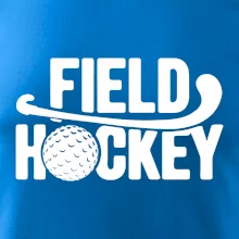 Field hockey míček a nápis