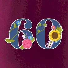 Květinové číslo kreslené - 60