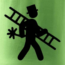 Kominík logo + nápis na zádech