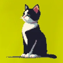 Mourovatá kočka pixel