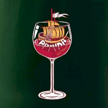 Sklenička - ve víne je pravda - červené víno (Pecka design)