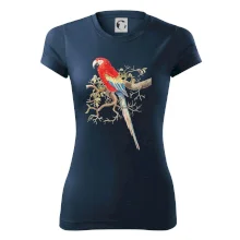 Papoušek na listnatém stromě