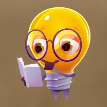 Žárovka přemýšlí nad knihou