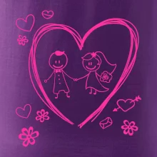 Svatba - kreslené srdce