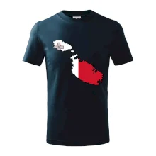 Mapa Malta s vlajkou