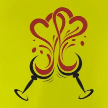 Víno je láska kulaté skleničky