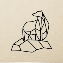 Geometrie lední medvěd na ledu