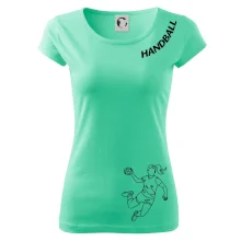 Handball nápis šikmo  - holka