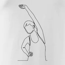 Protahující se žena jedním tahem