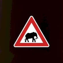 Dopravní značka - Pozor slon