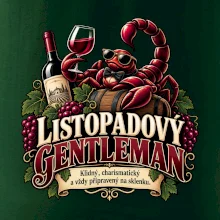 Listopadový gentleman se sklenkou červeného vína