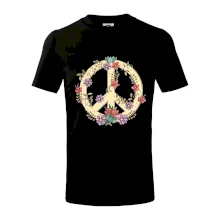 Peace symbol pískový