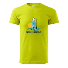 Paddleboard s pádlem při západu slunce eat sleep repeat