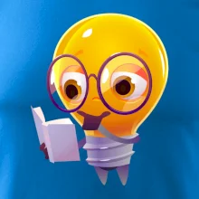 Žárovka přemýšlí nad knihou