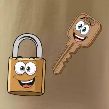 Parové triko - Zámek a klíč