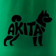 Akita Inu - Nápis v těle