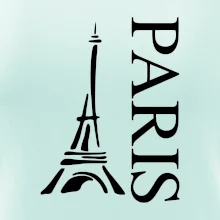 Paris nápis Eiffelovka na výšku