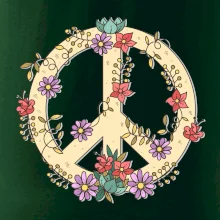 Peace symbol pískový