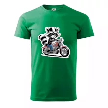 Mýval na motorce kreslený